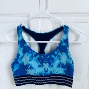 Jolyn Blue Tie-Dye Women's Sports Bra